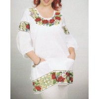 Схема для вишивання сорочки або плаття хрестиком "Купальський віночок"