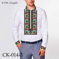 Заготовка чоловічої сорочки під вишивку "Президентська" (варіант 3) СК-014-3
