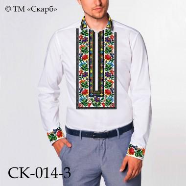Заготовка чоловічої сорочки під вишивку "Президентська" (варіант 3)
