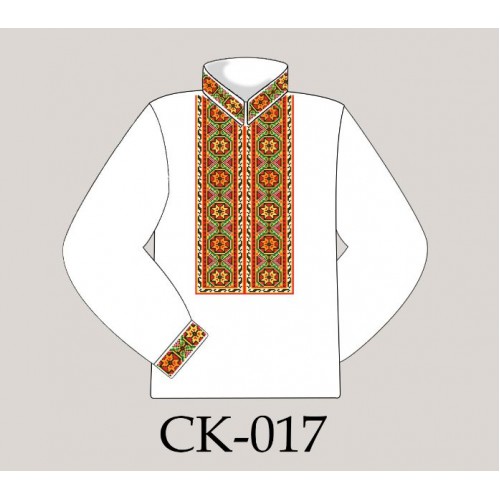 Заготовка чоловічої сорочки під вишивку - "Восьмикутна зірка"