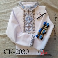 Заготовка дитячої сорочки "Блакитно-коричневий орнамент" (варіант 2) Заготовка дитячої сорочки "Блакитно-коричневий орнамент" (варіант 2)