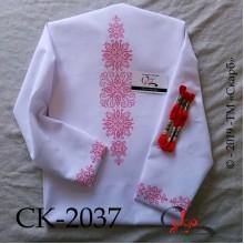 Заготовка блузки під вишивку "Монохромний розпис" (червоний орнамент)