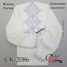 Заготовка жіночої блузки під вишивку "Казковий монохром" (молочний)