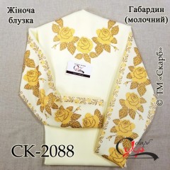 Заготовка жіночої блузки під вишивку "Золотисті троянди"