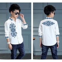 Заготовка дитячої сорочки "Вишуканість" (синя) СК-2245