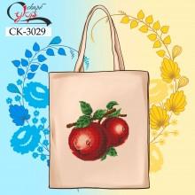 Еко-сумка під вишивку "Червоні яблука"
