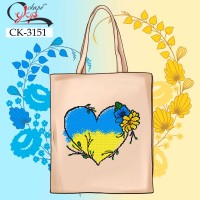 Еко-сумка під вишивку "Квітуче серденько" СК-3151