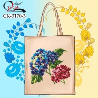 Еко-сумка під вишивку "Блакитно-рожева гортензія" СК-3170-3
