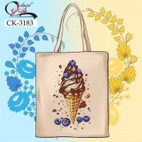 СК-3183 - еко-сумка під вишивку "Морозиво з чорницею"