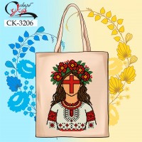 Еко-сумка під вишивку "Мотанка з віночком" СК-3206