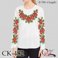 Заготовка жіночої блузки під вишивку "Квітучі троянди"