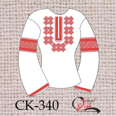 Заготовка жіночої блузки під вишивку "Барвінковий орнамент" (червоний)