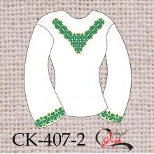 Заготовка жіночої блузки під вишивку "Зірковий орнамент" (зелений)