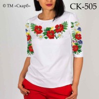 Заготовка жіночої блузки під вишивку "Польовий букет" СК-505