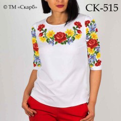 Заготовка жіночої блузки під вишивку "Мелодійний цвіт" СК-515