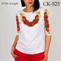 Заготовка жіночої блузки під вишивку "Маківки" СК-523