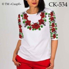 Заготовка жіночої блузки під вишивку "Маківка" СК-534