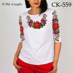 Заготовка жіночої блузки під вишивку "Цариця квітів" СК-559