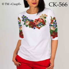 Заготовка жіночої блузки під вишивку "Квітковий барвінок" СК-566
