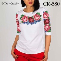 Заготовка жіночої блузки під вишивку "Ніжність троянд" СК-580