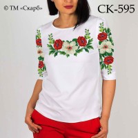 Заготовка жіночої блузки під вишивку "Букет свіжості" СК-595