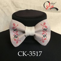 Краватка-метелик під вишивку "Орнамент-оберіг" (сіра)