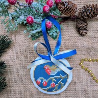 Новорічна іграшка "Снігур на калині" СК-4537