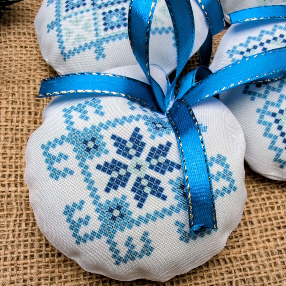 Набір новорічних прикрас "Морозний орнамент" СК-4554 Набір новорічних прикрас "Морозний орнамент" СК-4554