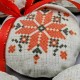 Набір новорічних іграшок під вишивку "Восьмикутна зірка" (бежево-сірі) СК-4580-2
