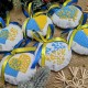 Набір новорічних іграшок "Патріотичні сердечка" (варіант 2) СК-4591