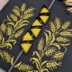 Рушник на ікони під вишивку "Золоте колосся" (чорний) СК-5050м-ч