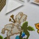 Рушник на ікони під вишивку "Молочні лілії з блакитними квіточками та хрестиком" СК-5027-4м