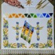 Рушник під вишивку "Волошки та колоски" (з хрестиком) СК-5043-2