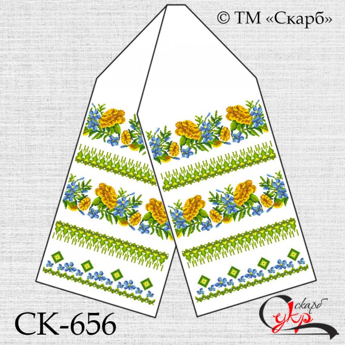 СК-656 - рушник під вишивку "Чорнобривці"