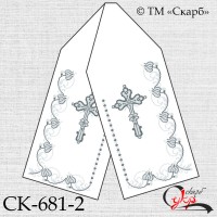 Рушник під вишивку "Переплетення бутонів" (срібний) СК-681-2