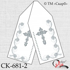 Рушник під вишивку "Переплетення бутонів" (срібний) СК-681-2
