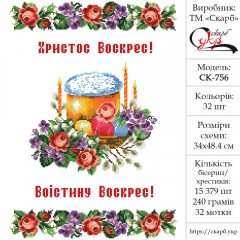 Великодній рушник під вишивку "Троянди з фіалками"