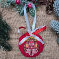 Новорічна іграшка "Мотанка" (червона) СК-6501