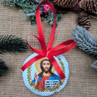 СК-6513 - новорічна іграшка під вишивку "Ісус Спаситель"