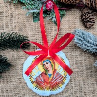 СК-6515 - новорічна іграшка під вишивку "Богородиця Семистрільна"
