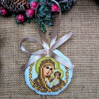 СК-6520 - новорічна іграшка під вишивку "Богородиця Казанська" (золото)