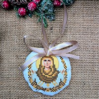 СК-6524 - новорічна іграшка під вишивку "Покрова Пресвятої Богородиці" (золото)
