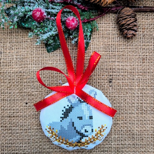 СК-6534 - новорічна іграшка під вишивку "Ослик смирення"