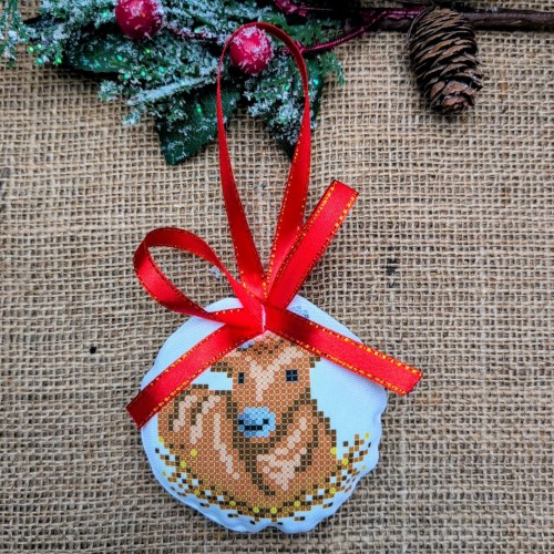СК-6535 - новорічна іграшка під вишивку "Добра корівка"
