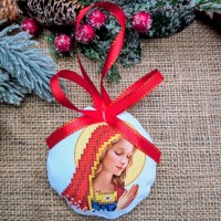 СК-6548 - новорічна іграшка під вишивку "Діва Марія"