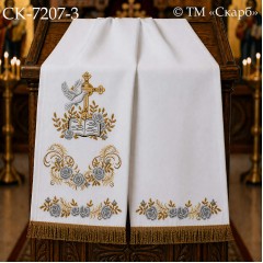 СК-7207-3 - рушник на аналой під Євангеліє для вишивки "Срібні троянди благодаті"