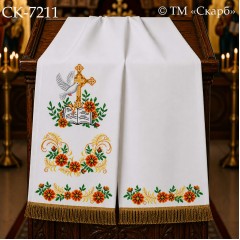 СК-7211 - рушник на аналой під Євангеліє для вишивки "Чорнобривці благодаті"