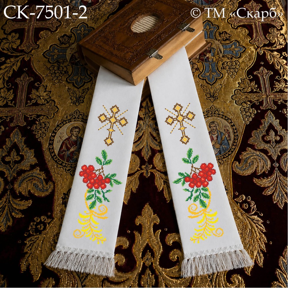 СК-7501-2 - закладка для Євангеліє під вишивку "Калина благодаті" (з хрестиком)