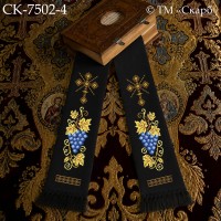 СК-7502-4 - закладка для Євангеліє під вишивку "Блакитна виноградна лоза" (з хрестиком)