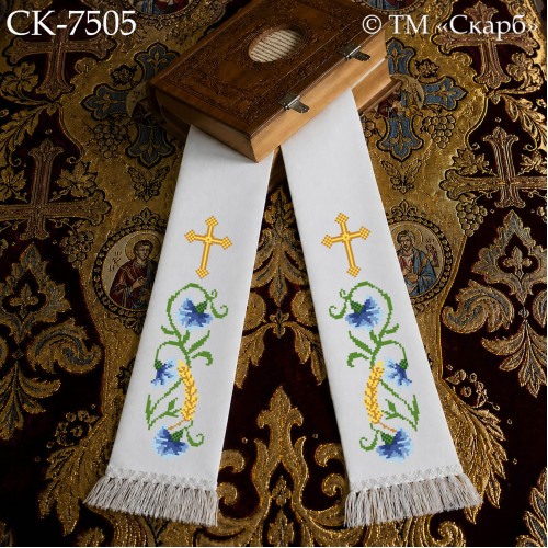 СК-7505 - закладка для Євангеліє під вишивку "Волошки та колосся"